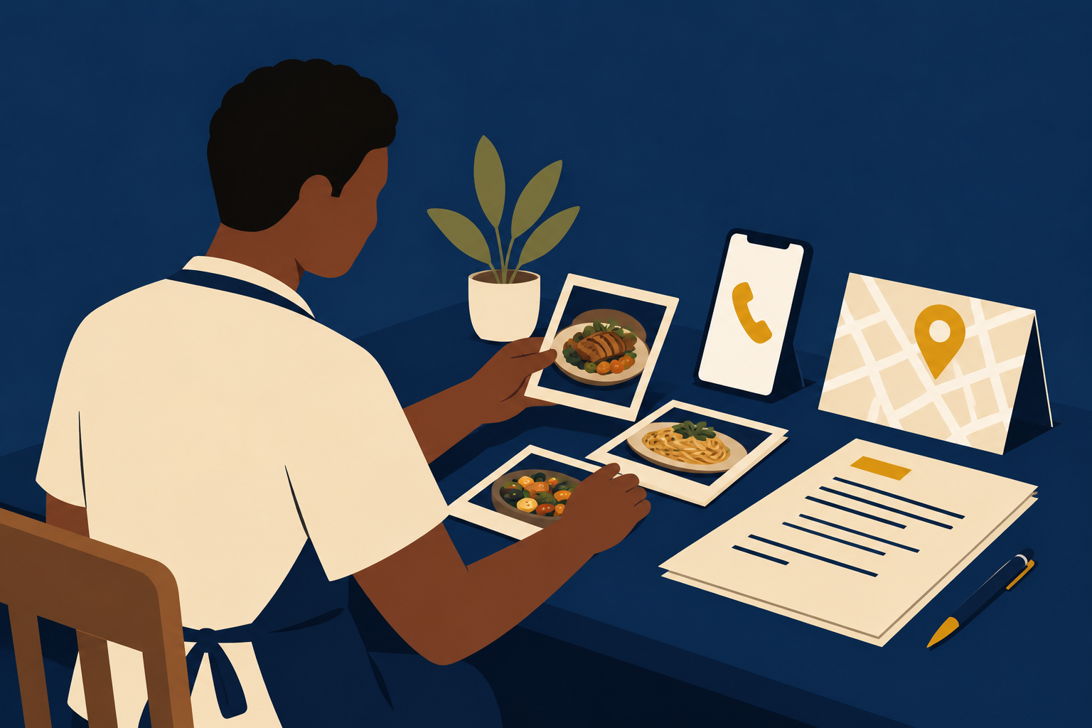 Menu photos, contact details and documents for vendor registration