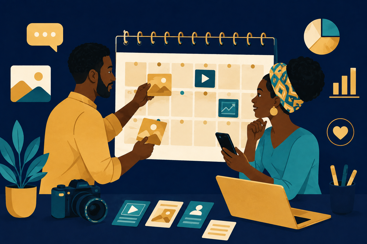 Social media content planning at a glance